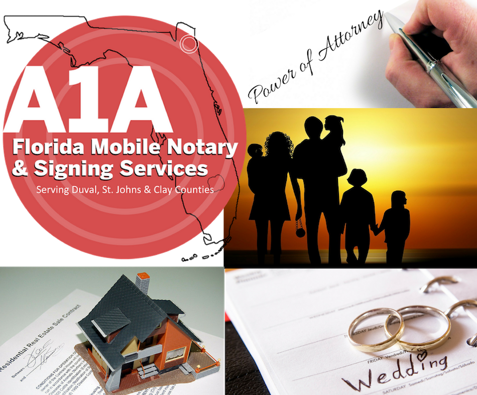 Notary public mobile services in Jacksonville, Florida and Duval, St. Johns and Clay County